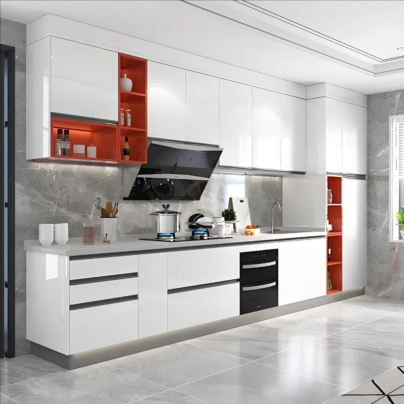 simply white cabinets with quartz countertops 2